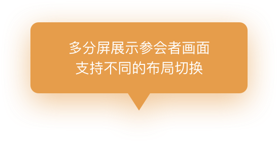 多分屏展示参会者画面支持不同的布局切换